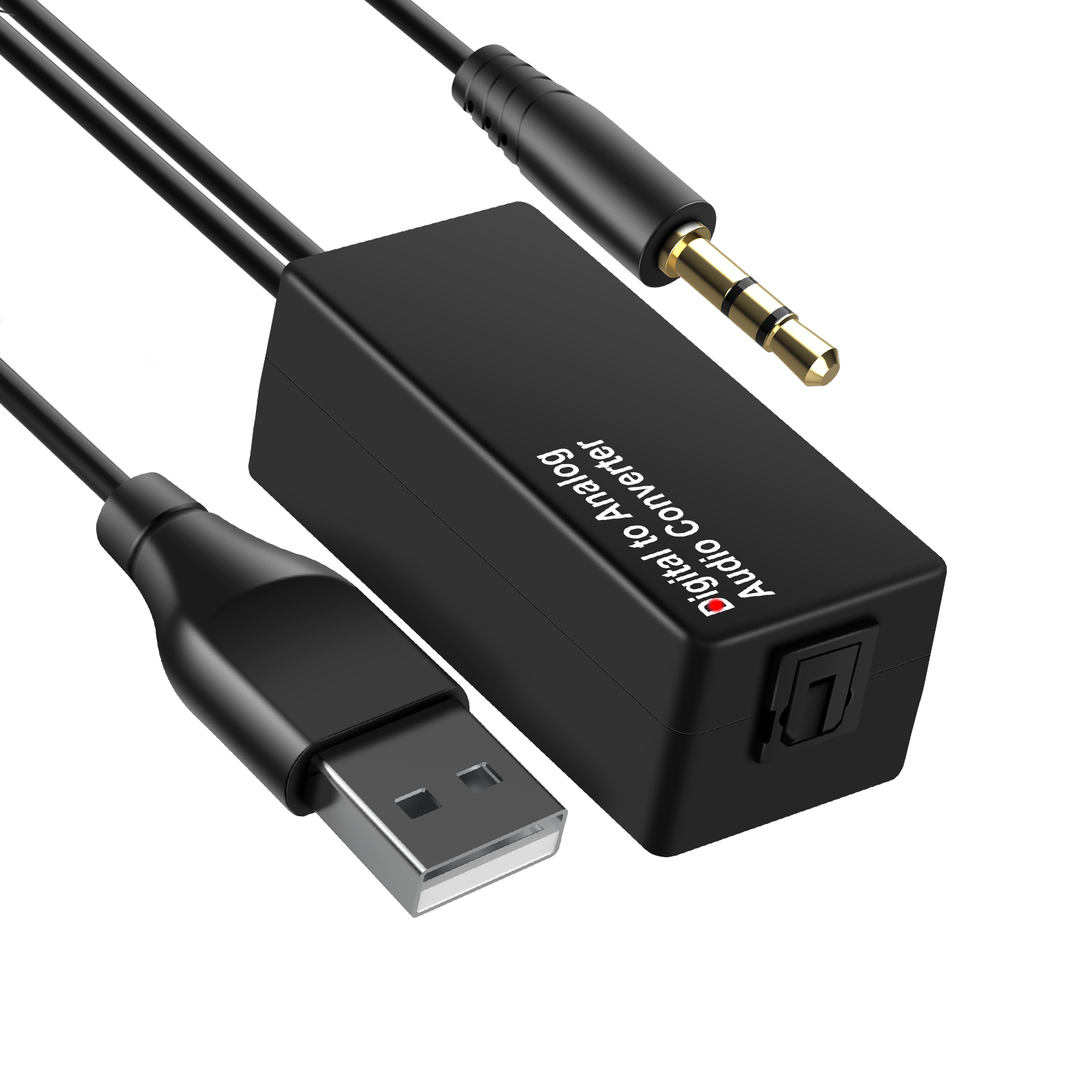 Digital Optical to 3.5mm Audio Converter,Converts digital optical to analog 3.5mm audio output